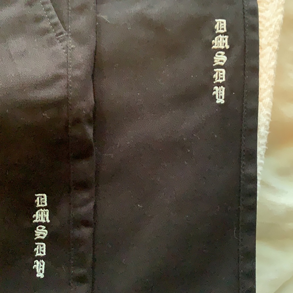 2 Doomsday, embroidered blk denim. Never worn.L/34 - Picture 4 of 4